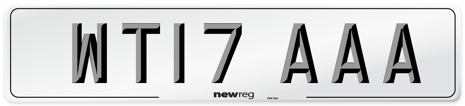 WT17 AAA Number Plate from New Reg